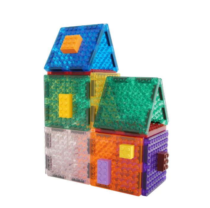 Cleverclixx Brick Tiles Pack Intense Magnetic Tiles - Lot de 16