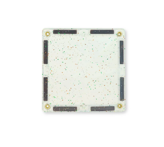 Cleverclixx Jeux magnétiques Glitter tiles pack - 16 tuiles pailletées Rose transparent