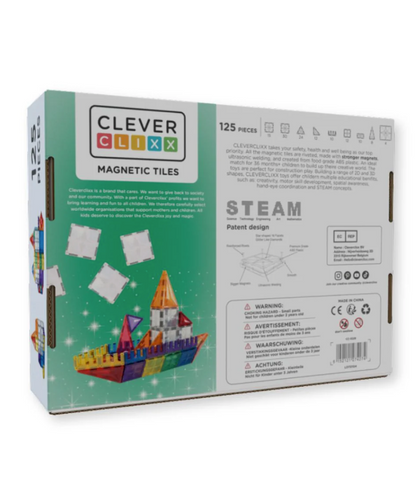 Cleverclixx jeux magnétiques Inventive Pack Intense- 110 pièces + 15 pièces pailletés Offertes!