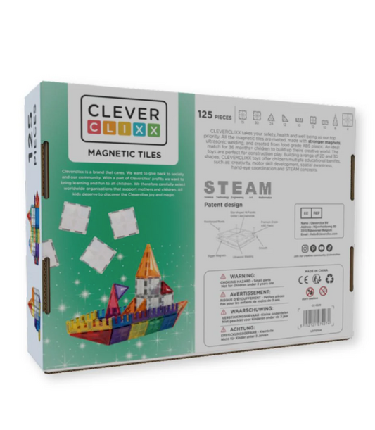 Cleverclixx jeux magnétiques Inventive Pack Intense- 110 pièces + 15 pièces pailletés Offertes!