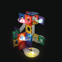 Cleverclixx Parcours à billes Dazzling lights - Jeu magnétique 100 pièces