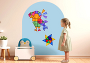 Cleverclixx Tableau magnétique Murale Autocollant 95 x 75cm - Cleverblue