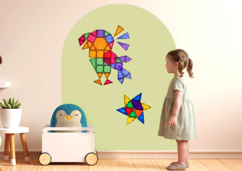 Cleverclixx Tableau magnétique Murale Autocollant 95 x 75cm - Soft Olive