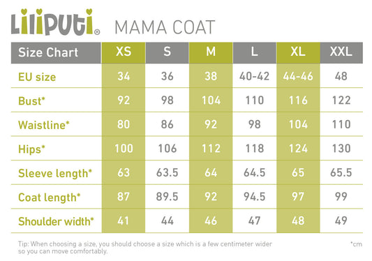 Liliputi Mamacoat manteau de portage et grossesse 4 en 1 Colorstar