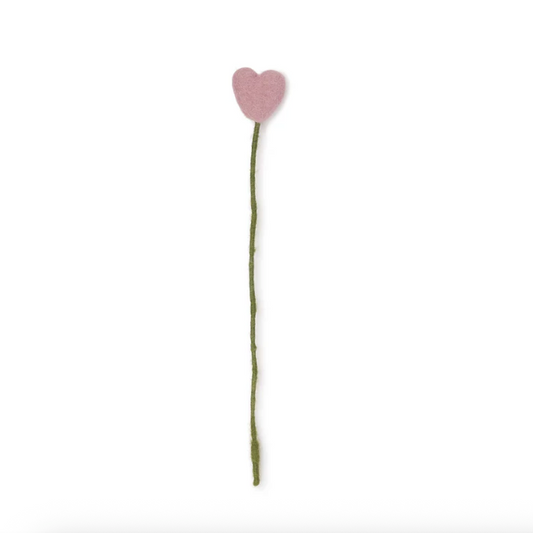 Coeur branche décorative en feutrine de laine - Sjaal met Verhaal