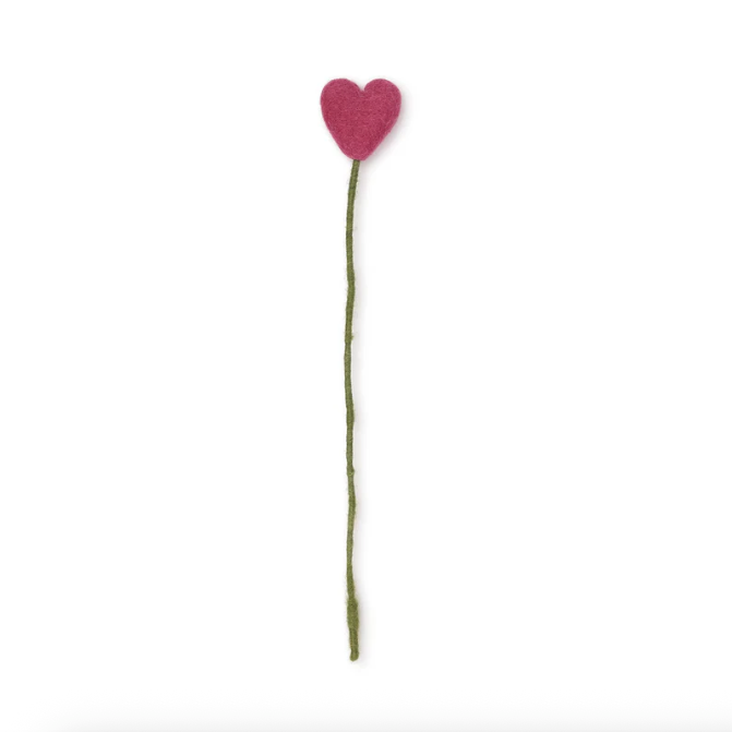 Coeur branche décorative en feutrine de laine - Sjaal met Verhaal