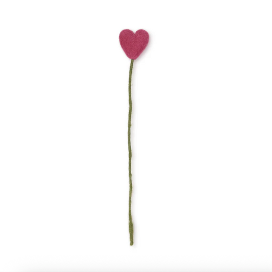 Coeur branche décorative en feutrine de laine - Sjaal met Verhaal