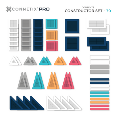 Connectix PRO Jeu magnétique Construction 70 pièces