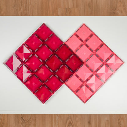 Connetix 2 Plaques magnétique Pink - Berry 30 x 30 cm