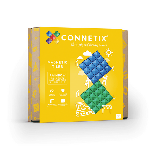 Connetix 2 Plaques magnétique Bleu - Vert 30 x 30 cm