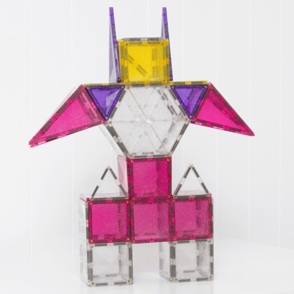 Connetix Glitter unicorn jeu magnétique Licorne pailletée 56 pièces