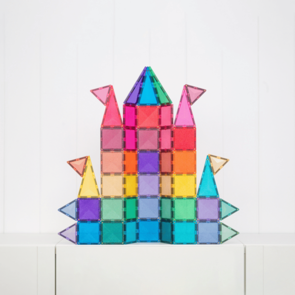 Connetix Jeu magnétique Château pailleté - Glitter castle pack 48 pièces