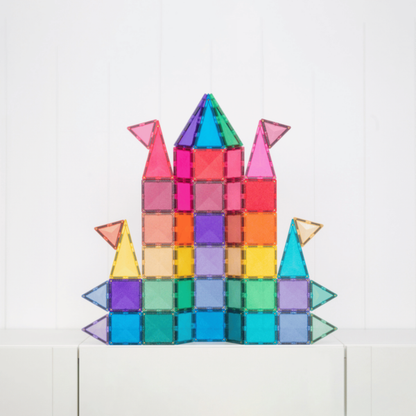 Connetix Jeu magnétique Château pailleté - Glitter castle pack 48 pièces