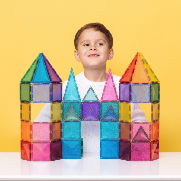 Connetix Jeu magnétique Château pailleté - Glitter castle pack 48 pièces