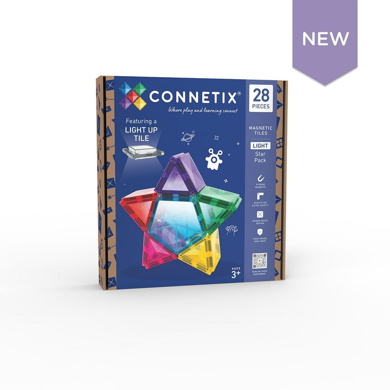 Connetix Jeu magnétique Etoile lumineuse 28 pièces