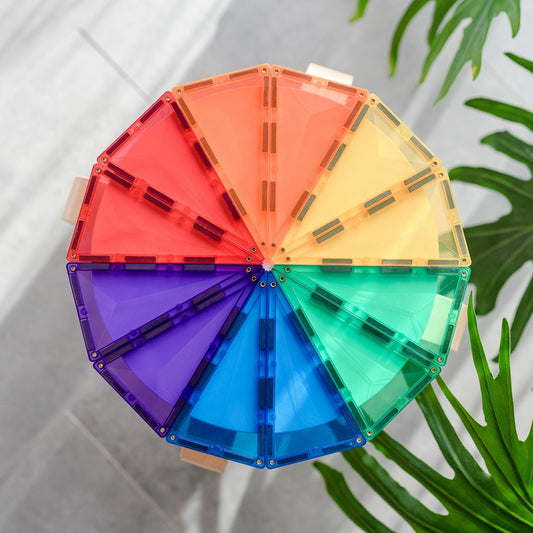 Connetix Jeu magnétique Pack géométrie Arc-en-ciel - 30 pièces