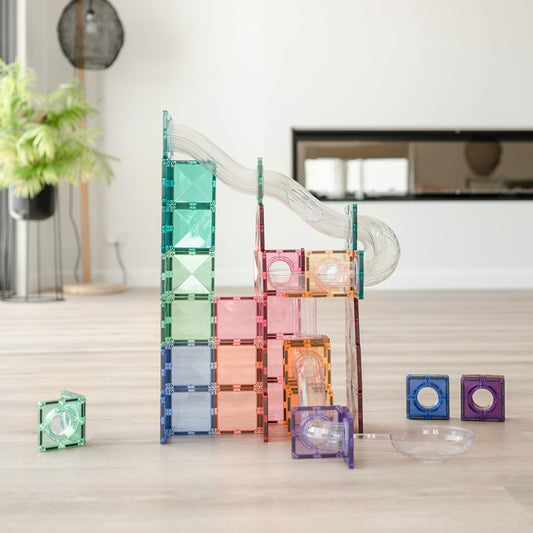 Connetix Pack d'extension parcours de billes pastel - 80 pièces