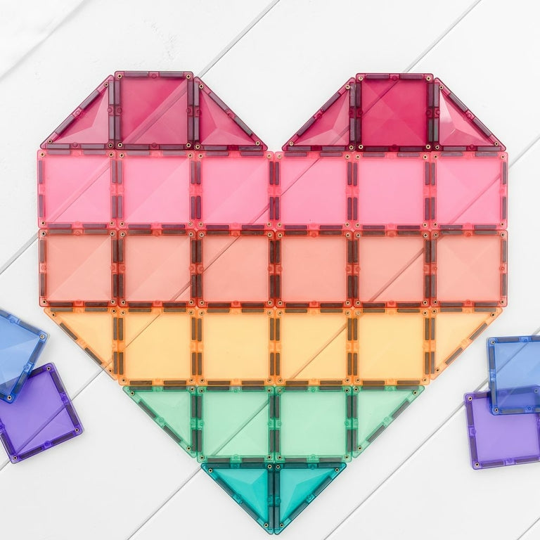 Connetix Tiles Jeu magnétique Mega Pack Pastel - 202 pièces