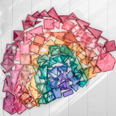 Connetix Tiles Jeu magnétique Mega Pack Pastel - 202 pièces