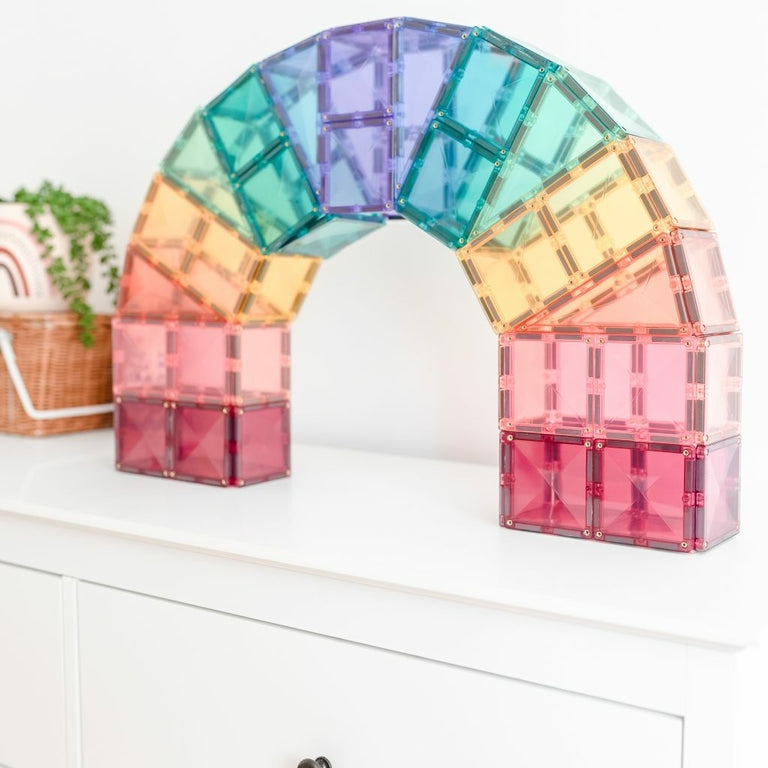 Connetix Tiles Jeu magnétique Mega Pack Pastel - 202 pièces
