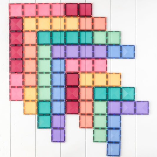 Connetix Tiles Jeu magnétique Rectangles Pastel Lot de 24
