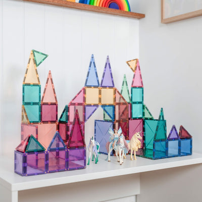 Connetix Tiles Jeu magnétique Starterset Pastel - Lot de démarrage 64 pièces