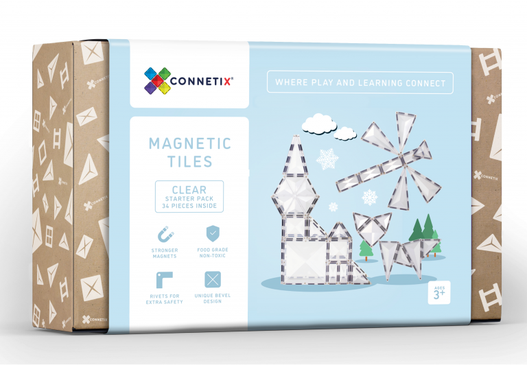 Connetix Tiles Jeu magnétique Starterset Transparent - 34 pièces