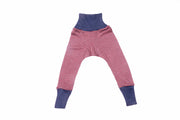 Cosilana Pantalon laine/soie rouge/marine/naturel rayé