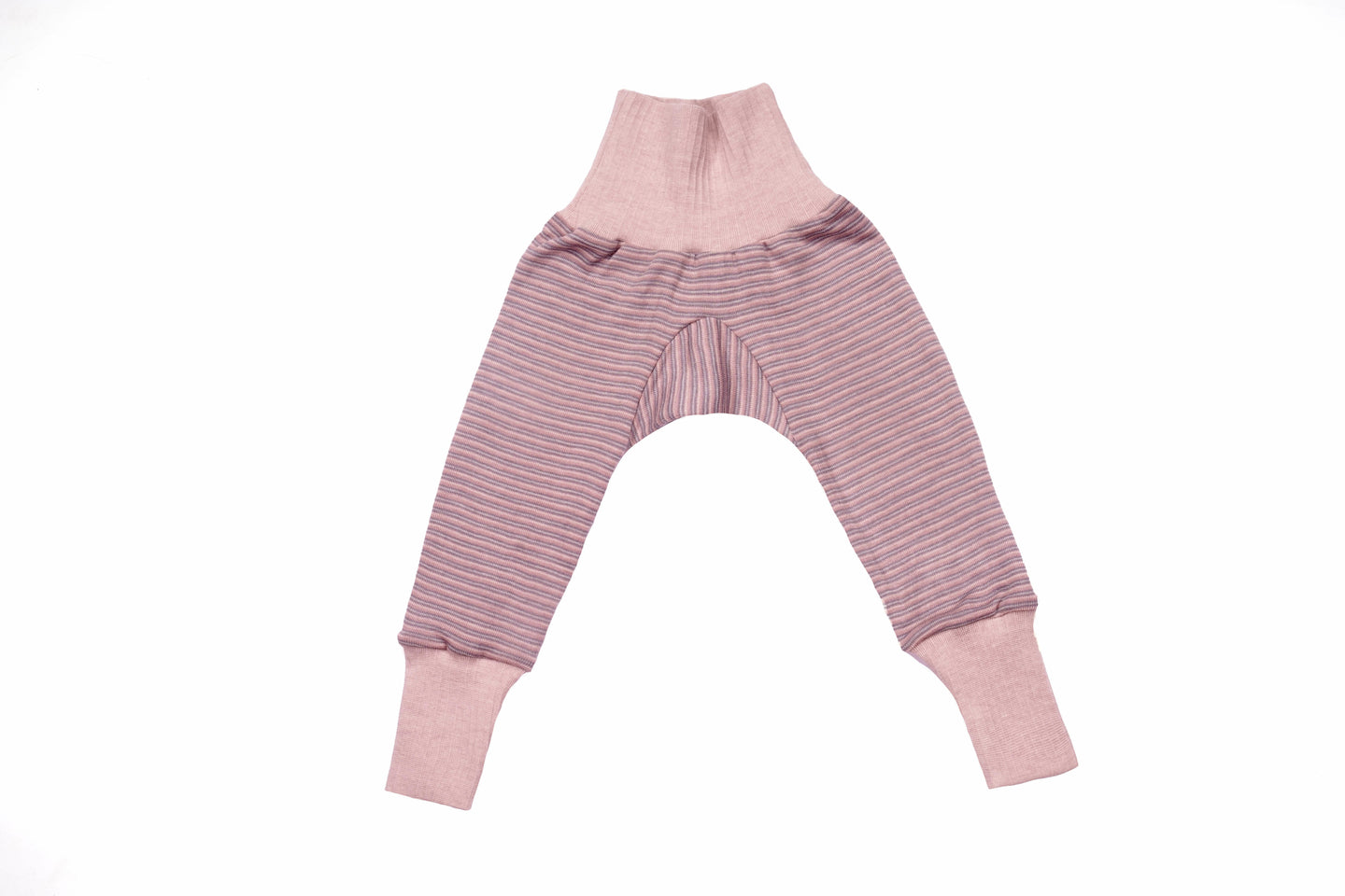 Cosilana Pantalon laine/soie rose/gris/naturel rayé