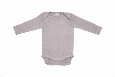 Cosilana Body manches longues laine/soie gris chiné