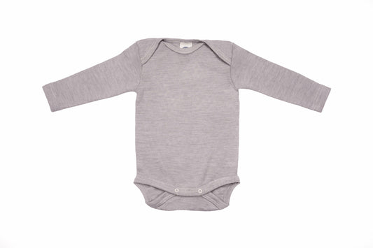 Cosilana Body manches longues laine/soie gris chiné