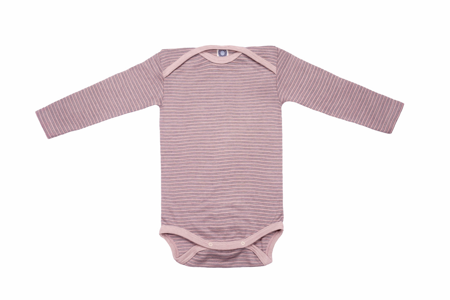 Cosilana Body manches longues laine/soie rose/gris/naturel rayé