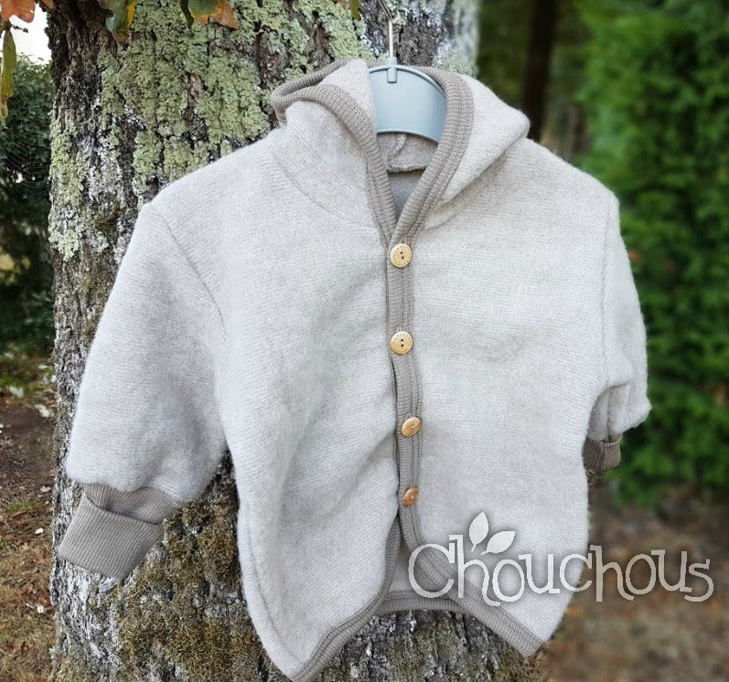 Cosilana gilet avec capuche Café au lait