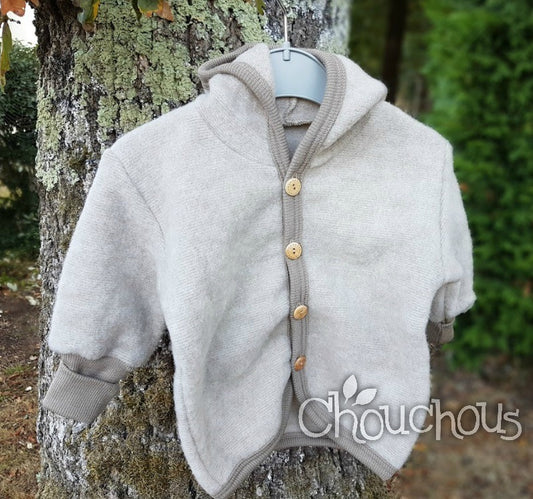 Cosilana gilet avec capuche Café au lait