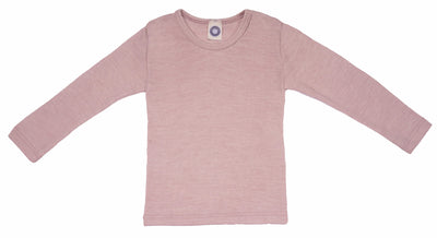 Cosilana T-shirt manches longues enfants Laine/soie rose chiné