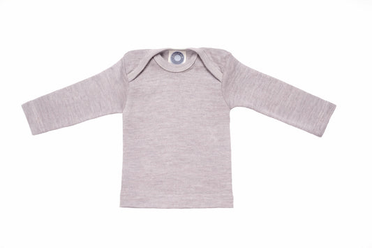 Cosilana T-shirt manches longues laine/soie gris chiné