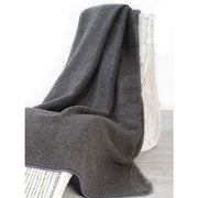 Alwero Couverture en laine Thumbled Anthracite - Divers dimensions
