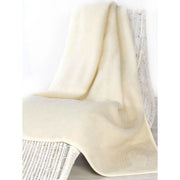 Alwero Couverture en laine Thumbled Naturel - Divers dimensions