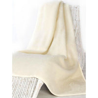 Alwero Couverture en laine Thumbled Naturel - Divers dimensions