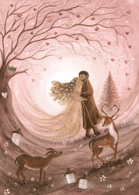 Carte Postale Sweet Valentine - Illustratrice Bijdehansje