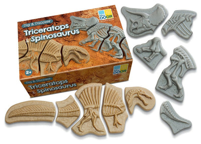 Creuser & découvrir Dinosaures - Triceratops & Spinosaurus Yellow Door