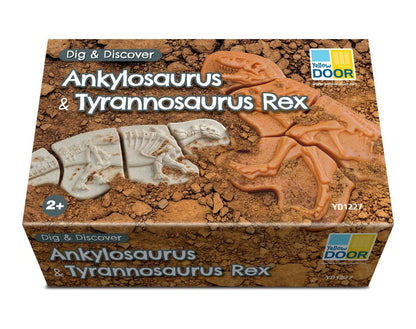 Creuser & découvrir Dinosaures - Yellow Door Ankylosaurus & Tyrannosaurus rex