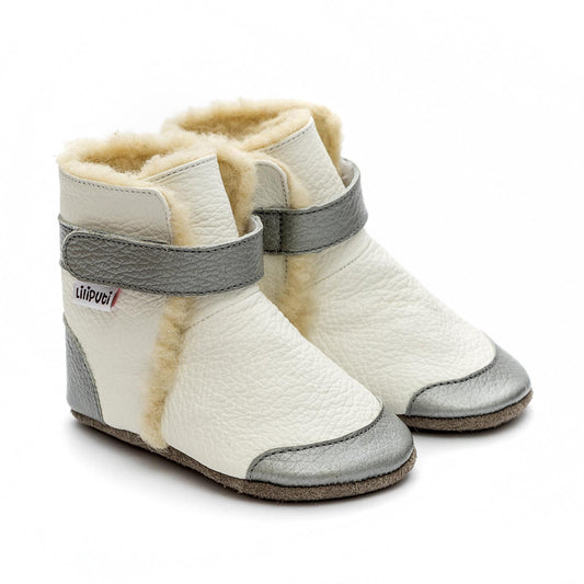 Bottines fourrées en cuir souple Liliputi Crystal