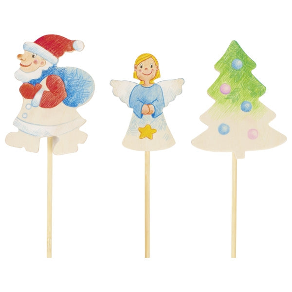 Décorations de noël en bois à colorier GOKI