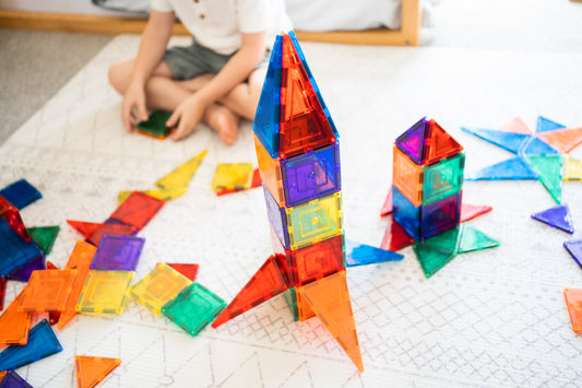 Pack de construction Jeu magnétique Learn & Grow Toys - 110 pièces