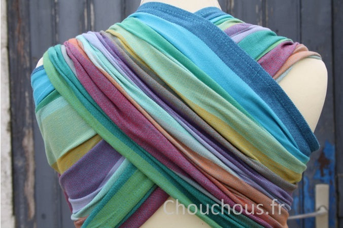 Echarpe de portage Girasol Exclusive Early spring Azul pacifico