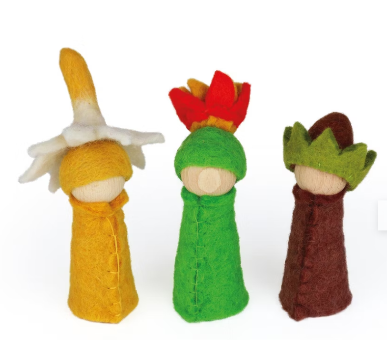 Enfants Fleurs en feutrine et bois l'Automne - Bauspiel