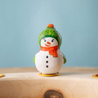 BumbuToys Figurine en bois pour couronne de célébration - Bonhomme de neige