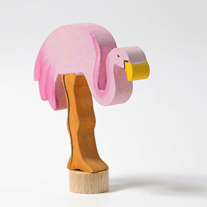 Figurine en bois Flamant Rose Grimm's