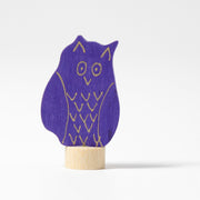 Figurine en bois Hibou violet foncé GRIMMS